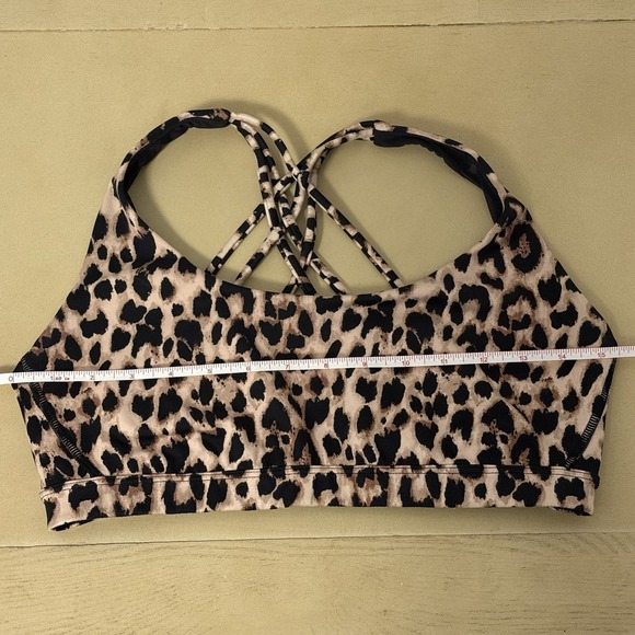 Victoria's Secret Sports Bra Minimal Support Leopard Strappy Cross Back Large - Picture 12 of 13